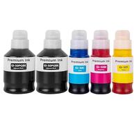 FANSHENG GI50 GI51 GI-50 GI-51 Ink Compatible with Canon GI 50 51 Ink Bottles for Pixma G1520 G1560 G2520 G2560 G3520 G3560 G2570 G1530 G5050 G7050 G605 G60 Printer (5 Pack 2BK/C/M/Y)