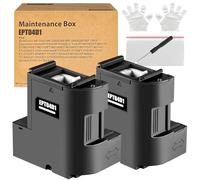 FANSHENG T04D1 E04D1 Maintenance Box Compatible with epson ET-4850 ET-4856 ET-5150 ET-5170 ET-15000 ET-M1170 ET-M1180 ET-M2170 ET-M3170 Printer Maintenance Box C13T04D100 (2 Pack)