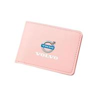 FANSHIDAN PU Leather Driver's License Holder for Volvo V70 2000 2001 2002 2003, Protects ID and Bank Cards, Leather ID Card Cover, Driving Licence Holder, Compact Design,Pink