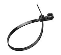 FANSHINUO 100PCS Nylon Tie Buckles Automatic Locking 18kg Load for Secure Cable Fixing Various Conditions Black White Mountable Tie Buckles