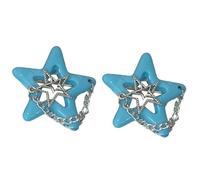 FANSHINUO 1pc/2pcs Star Hair Clip for Girls Hair Barrettes Lovely Accessories Nonslip Decorative Chain Hair Decors