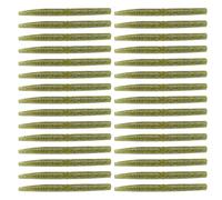 FANSHINUO 30Pcs Artificial Baits Earthworm Soft Fishing Lures Salts Scent Soft PVC Stick Baits Slow Sinking Wobblers Noodles Lures For Freshwater