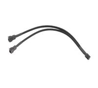 FANSHINUO 4Pin Fan Cable 1 to 1 2 3 Way Splitter Black Sleeved Extension Connectors Extension for Computer PC Case