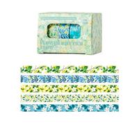 FANSHINUO 5Rolls Aesthetic Tape Flower Decorative Adhesive Paper For Notebook Journal Photo Album 10mmX2M Per Roll Wrapping Decorative Tape