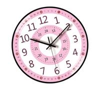 FANSHINUO 8Inch Children Cartoon Wall Clock Telling Time Teaching Early Education Tool With Quiet Movement For Home Use Time Management