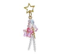 FANSHINUO Candy Colored Star Windchime Keychain For Keys Camera Strap Pastels Acrylic Charm Phone Chain Backpack Accessory