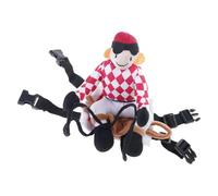 FANSHINUO Cats Dog Funny Riding Cosplay Animal Costume Horse Riders Soft Comfortable Costume Accessories Dress Up Pet Riding Transformation Outfit