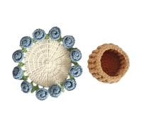 FANSHINUO Crochet Kits Flower Coasters Crochet Kits Rose Bouquet Coasters Crochet Starter Kits Crochet Coasters Kits for Crafting