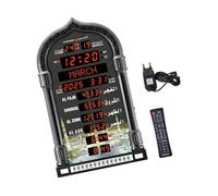 FANSHINUO Digital World Clock Timer with Prayer Times for Global 1150 Cities Featuring Azan Reminder Calendar and Snooze Digital Prayer Timer Featuring Azan Alert