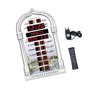 FANSHINUO Digital World Clock Timer with Prayer Times for Global 1150 Cities Featuring Azan Reminder Calendar and Snooze Digital Prayer Timer Featuring Azan Alert