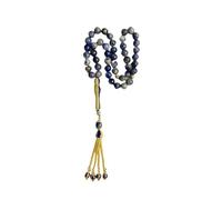 FANSHINUO Elegant Gemstones Bead Wristlet Elastic Cord Gold Tassels Accent Stretch Jewelry for Casual Formal Stone Bead Accessory