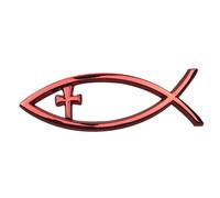 FANSHINUO Faith Inspired Car Window Stickers Ichthys Fish Designs Adhesive Savior Fish Stickers For Laptops & Home Appliances Crossing Car Decoration