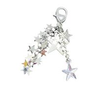 FANSHINUO Fashionable Star Charm Phone Strap Stylish Bag Pendant Metal Keychain for Trendy Adults and Street Culture Enthusiasts