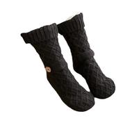 FANSHINUO Festival Christmas Fleece Lined Floor Socks With Antiskid Bottom For Unisex Antislip Soles Knitted Fuzzy Slipper Socks Winter Warmth