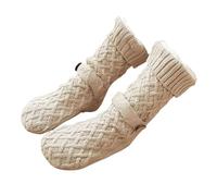 FANSHINUO Festival Christmas Fleece Lined Floor Socks With Antiskid Bottom For Unisex Antislip Soles Knitted Fuzzy Slipper Socks Winter Warmth