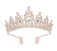 FANSHINUO Girl Hair Hoop Glinting Crowns Proms For Queen Birthday Headbands Photo Props Elegant Costume Headwear Women's Vintage Headpiece