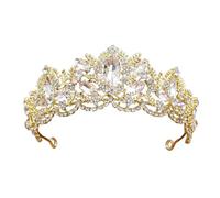 FANSHINUO Girls Crowned Crystal Headwear for Women and Girls Wedding Rhinestoned Queen Headdress Wedding Crowned Props