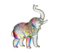 FANSHINUO Handmade Crystal Elephant Statues Elephant Figurines Home Decors Table Centerpieces Glass Art Animals Collectible Gift Animal Sculptures Home Decors