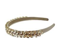 FANSHINUO High Skull Rhinestones Headband for Women and Girls Theme Event Sparkling Crystal Leaf Designs Hairhoop Hair Accessories