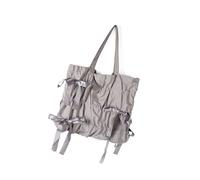 FANSHINUO Large Capacity Handbag Nylon Shoulder Bag Underarm Pack Sophisticated Bows And Pleats For Daily Use And Various Occasion Shopping And Dating Bag