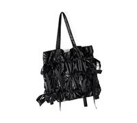 FANSHINUO Large Capacity Handbag Nylon Shoulder Bag Underarm Pack Sophisticated Bows And Pleats For Daily Use And Various Occasion Shopping And Dating Bag