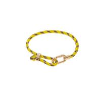 FANSHINUO Modern MatchingFor Couples Colorful Braided Cord Adjustable Design Copper Charm Unisex Adjustable Couple