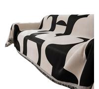 FANSHINUO Modern Sofa Protector Elegant Geometric Pattern Universals Chenilles Fabric Sofa Slipcover with Tassels for Home Decors Soft Couch Cover