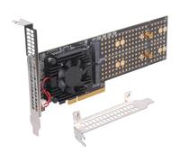 FANSHINUO NVMe PCIe3.0 Expansion Card With Thermal Management Brackets & Active Cooling No BIOS Configuration Needed Aluminum Heatsink PCIe Card