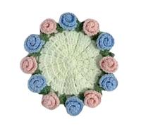FANSHINUO Rose Bouquet Coasters Crochet Starter Kits Flower Coasters Crochet Kits Crochet Coasters Kits Creative for Adult