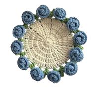 FANSHINUO Rose Bouquet Coasters Crochet Starter Kits Flower Coasters Crochet Kits Crochet Coasters Kits Creative for Adult