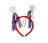 FANSHINUO Themed Independence Days Headband Double Heart Design And Stripes Fourth Of July Hair Accessory For Parades And Parties Independence Day Party Headbands