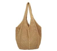 FANSHINUO Unique And Aesthetic Crochet Bag For Women Shoulder Bag Casual Shopping Bags Underarm Pack For Beach Days And More Lightweight Travel Purse