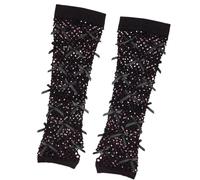 FANSHINUO Vintage Mesh Fingerless Gloves with and Bowtie for Women Various Parties and Music Festival Handwear