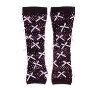 FANSHINUO Vintage Mesh Fingerless Gloves with and Bowtie for Women Various Parties and Music Festival Handwear