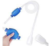 Fanshiontide 1 Pcs Aquarium Gravel Cleaner, Hand Fish Tank Gravel Cleaner Fish Tank Vacuum Syphon Pump Siphon Pump Cleaning Kit for Fish Tank Daily Water Changing Filter Sand Cleaning(Blue)