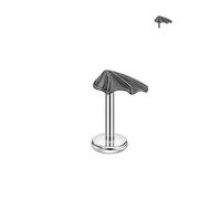 FANSING Bat Wing Nose Rings for Women Men Surgical Steel Cartilage Earring Stud Threadless Labret Studs for Helix Rook Conch Tragus Earlobe for Right Ear Piercings, 18 Gauge 6mm, Stainless Steel, no
