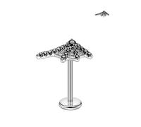 FANSING Black CZ Spider Web Threadless Push Pin Labret Studs 316L Surgical Steel Halloween Piercing Jewelry, 18 Gauge 10mm, Stainless Steel Cubic Zirconia, no gemstone