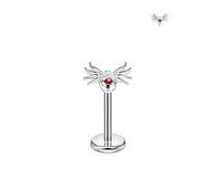 FANSING Spider Threadless Push Pin Labret Studs Surgical Steel Halloween Piercing Jewelry, 20 Gauge 6mm, Stainless Steel Cubic Zirconia, no gemstone