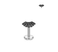 FANSING Spider Web Threadless Push Pin Labret Studs Surgical Steel Halloween Piercing Jewelry, 18 Gauge 6mm, Stainless Steel, no gemstone