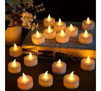 FANSIR LED Tea Light Candles, 50 Pack Flameless Candle Lights Battery Operated Realistic and Bright Led Tea Lights for Party Wedding Birthday Halloween Gifts Home Decoration (Batteries Include)