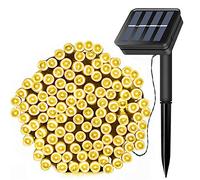 FANSIR Solar String Lights, 72ft 200 LED Outdoor String Solar Powered Fairy Lights Waterproof 8 Modes Garden Decorative Light for Tree, Patio, Garden, Yard, Home, Wedding, Party (Warm White)