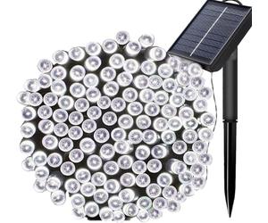 FANSIR Solar String Lights, 72ft 200 LED Outdoor String Solar Powered Fairy Lights Waterproof 8 Modes Garden Decorative Light for Tree, Patio, Garden, Yard, Home, Wedding, Party (Cool White)