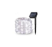 FANSIR Solar String Lights Outdoor Rope Lights, 8 Modes 100 LED Solar Powered Outdoor Waterproof Tube Light Copper Wire Fairy Lights for Garden Fenc