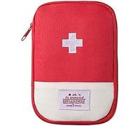 Fansoftiks First Aid Bag Empty,Small Portable Empty First Aid Kit Bag Waterproof Section Dividers Travel Medicine Bag for Emergency for Home Office Car Outdoors Boat Camping Hiking Cycling (Red)