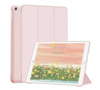 FANSONG Case for iPad 10.2 inch(9th/8th/7th Generation,2021/2020/2019),Slim Trifold Stand with TPU Back Shell,Smart Tablet Case Flip Cover with Auto Sleep/Wake,Pink