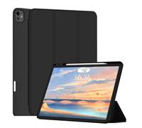 FANSONG Case for iPad Pro 11 inch 2024 M4(5th Generation),A2837/A3006 Tablet Case with Pencil Holder & Support 2nd Pencil Charging,Slim Trifold Stand,Smart Magnetic Cover with Auto Sleep/Wake,Black
