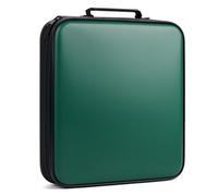 Fanspack DVD Storage CD Case Holder 160 Capacity CD Sleeves Green Disc Cases Binder for Car - Protective CD Hard Organizer Box - Large DVD Wallet for Movie/Music/Game & Portable CD Book