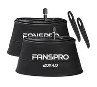 FANSPRO 2 Pack 20 Inch Fat Tire Tubes 20x3.5 20x3.6 20x3.8 20x4.0 Heavy Duty Bicycle Tube with 2 Tire Levers, 20 x 3.5-4.0" Schrader Valve Premium Quality Butyl Inner Tube for Road/Mountain/E Bike