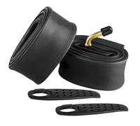 FANSPRO 2 Pack Heavy-Duty 14 x 2.125 Electric Bike Inner Tubes with Angled Schrader Valve & 2 Tire Levers, Reinforced Butyl Puncture-Resistant Replacement for Electric Scooters, E-Bike, Bicycle Tires