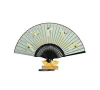 FANSU 2/4/6/8 Pack Hand Fan Folding Bamboo Wooden Chinese Handheld Fan Folding Manual Foldable Hand fan for Women Men for Decoration Cosplay Props Wedding Party, Classic Crane (Black,8 pcs)